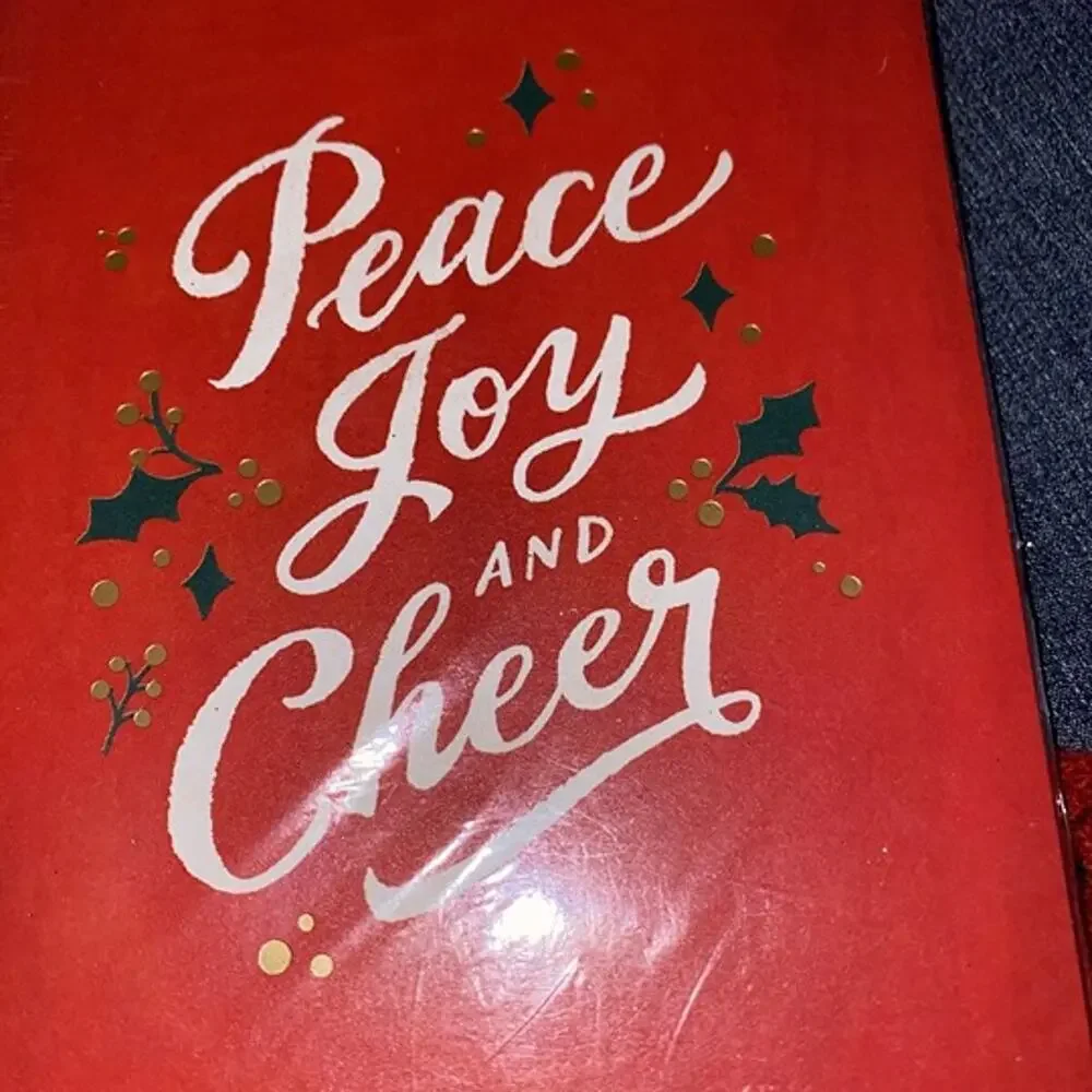 10ct Deluxe Peace Joy and Cheer Holiday Wishes Christmas Cards - Roseville Press